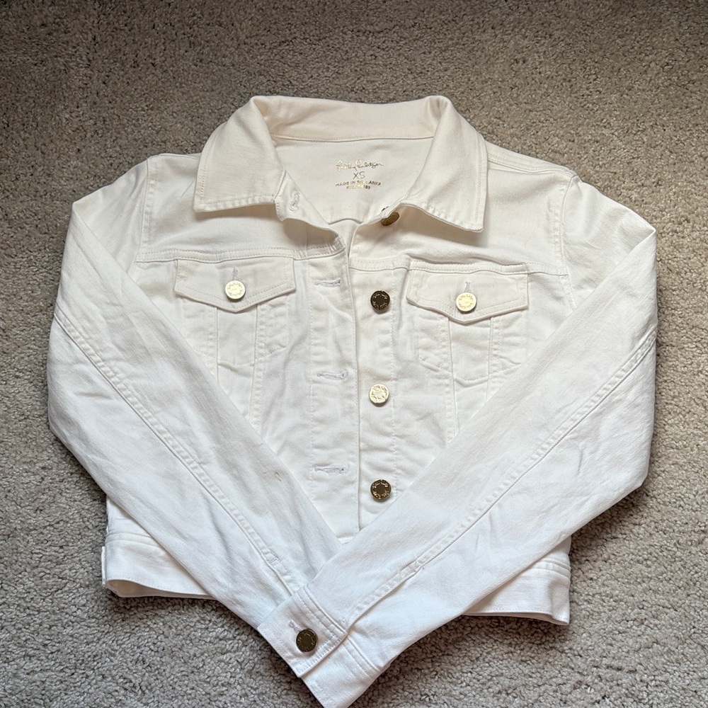 Lilly Pulitzer White Jean Jacket